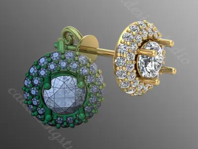 Earrings bi 15 3D print model