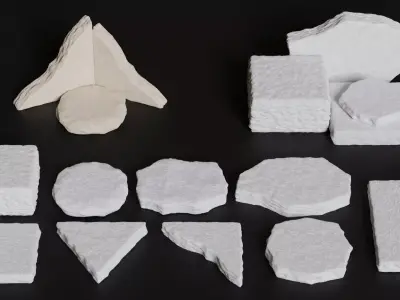 Rock Podium for Product Display 3D model