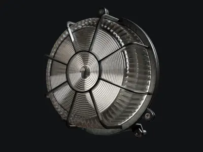 Industrial bulkhead light 3D model