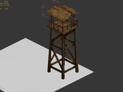 gAME Wooden Building - Watchtower 03 3D model