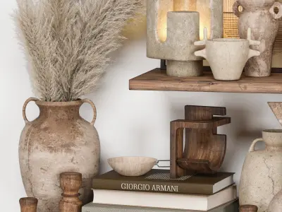 Decorative Set Rustic style 05 3D model