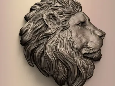 Lion head sculpt for print 3D print model