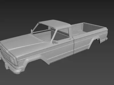 Jeep J10 1986 Body For Print 3D print model