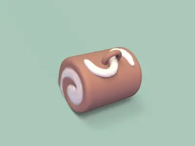 Roulade Keychain 3D print model