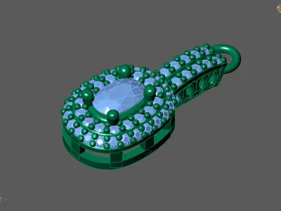 Women Pendants 3DM STL Pendant Renders Details 3D print model 3D print model