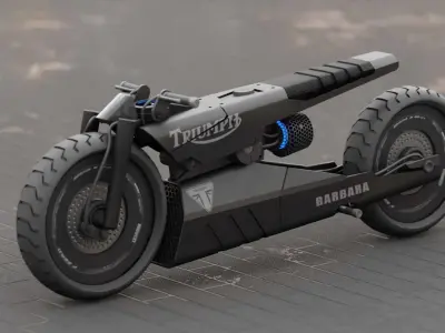 TRIUMPH MOTORBIKE  RIGGED 3D model