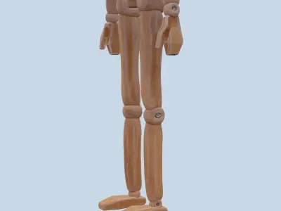 Wooden mannequin 3D model