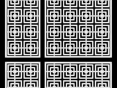 Arabic Islamic pattern wood decorative plaster 3D model 2