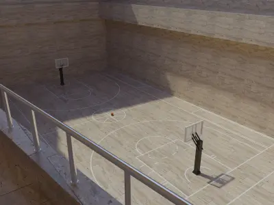 Basketball arena stadium 3D model