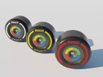 2023 McLaren Formula 1 Slick Tire Compounds 3D model