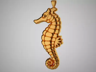 Seahorse Pendant 3D print model