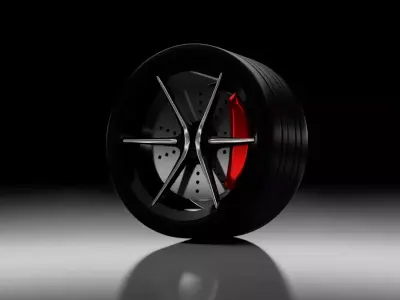 Generic Wheel With Brake Disk  3D model