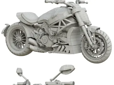 Ducati-XDiavel-Arancio 3D model
