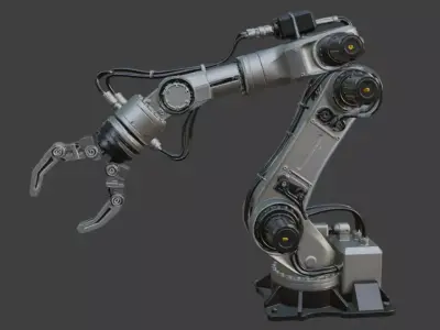 Industrial Robotic Arm 3D Model 3D model