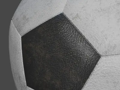 Soccer ball Low-poly 3D model 6
