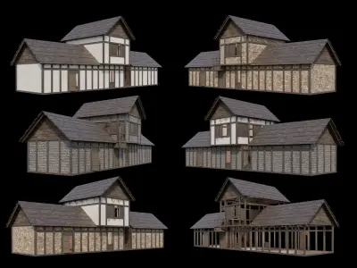 Medieval Village Collection 04 - 4K Textures Game Ready Low-poly 3D model