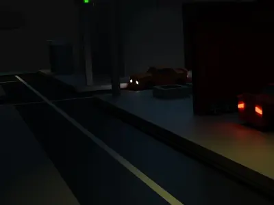 Low Poly Cartoon City  Free low-poly 3D model