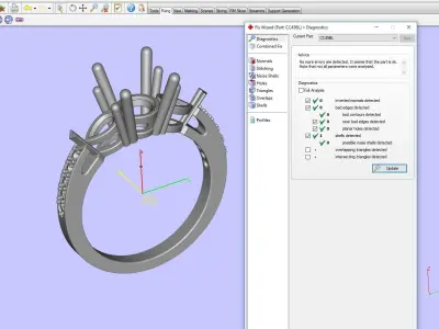 JEWELRY ENGAGEMENT RING STL FILE FOR DOWNLOAD AND PRINT- CC45 3D print model