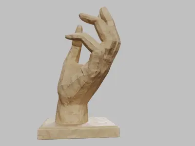 Origami Hand 3D model