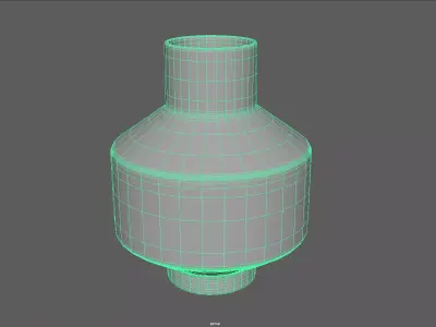 Danice White and Blue  Ceramic Vase 3D print model