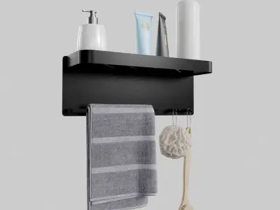 Bath Shelves Low-poly 3D model