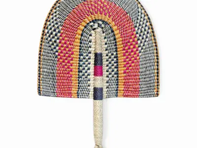 African Handwoven Fan 36 3D model