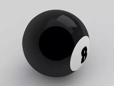 Pool Snooker Ball 8 3D model