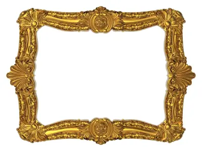 5 carved frames set 3D Model Collection