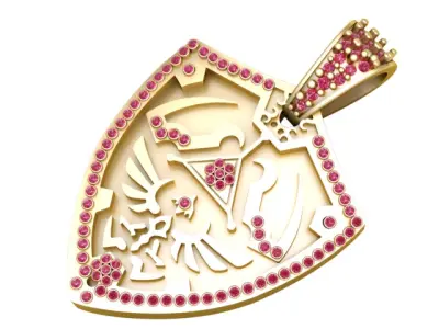 SHEILD PENDANT 3D PRINTABLE MODEL  3D print model