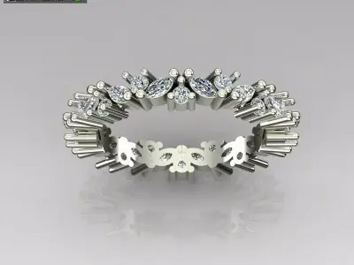 Band Ring 3D print model 6
