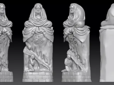 Bodhidharma meditates  3D print model