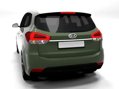 KIA CARENS LOWPOLY Low-poly 3D model