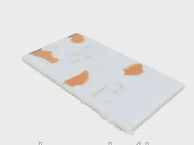 Fluffy Abstract Patterned Rug for Cozy Interiors Low-poly 3D model