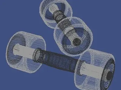 Gym Dumbbell Weights Free 3D model