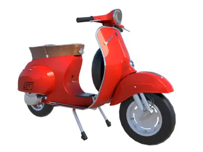 Vespa Primavera Piaggio retro classic vehicle 3D model