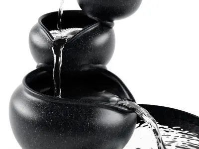 Indoor waterfall 3D model