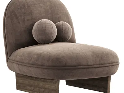 Ingrid Sherpa Armchair By Castlery 3D model
