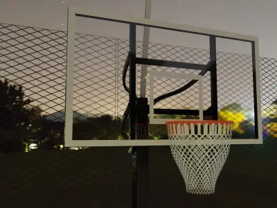 basketball playground model Low-poly 3D model