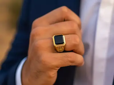 Imperial Onyx Crest Ring  3D print model