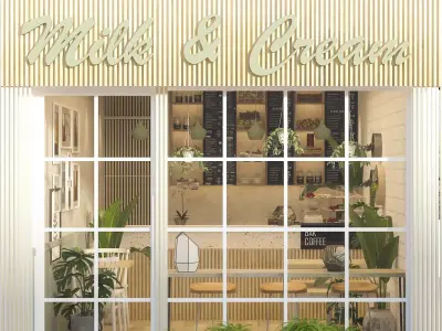 Coffee Shop Cafe 3D model