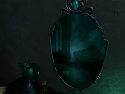 Wizard living-room Low-poly 3D model