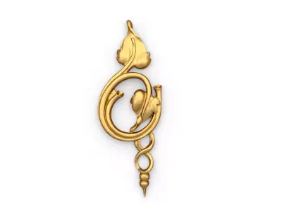 Classic carved decor ornament 498  3D print model