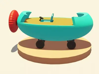 car kids 3d model Free low-poly 3D model