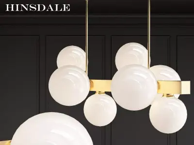 Hinsdale four balls hanging from chain 3D model