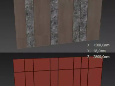 Decorative V77 Wall Panels 3D model