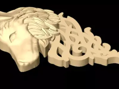 Luxury Wolf Pendant 3D print model