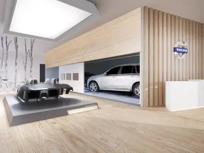 volvo pop up store  booth 3D model