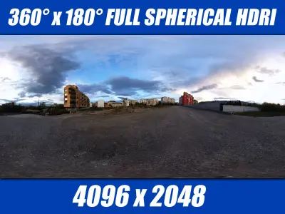 HDRI building site 2 Free 3D model