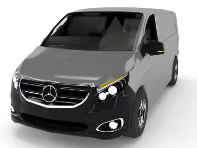 Mercedes-Benz Vito Low-poly 3D model