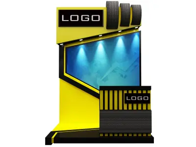 Booth Exhibition Stand a614 3D model